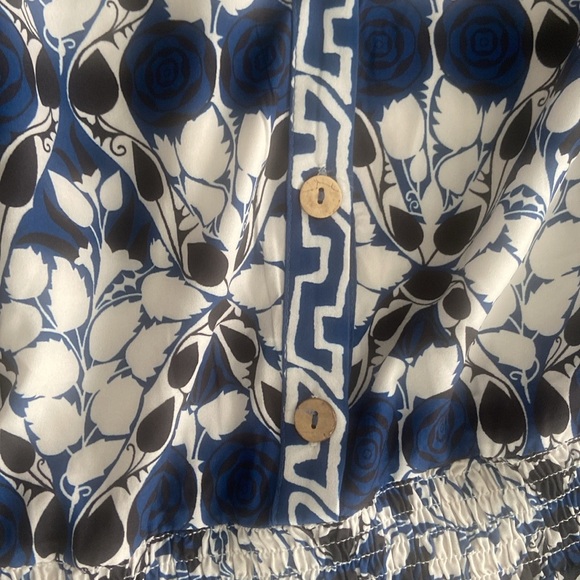 BloomChic Blue and White Tie Front Midi Sundress - Picture 6 of 8